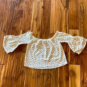 Women’s Polka Dot 3/4 sleeve blouse-Amuse Society